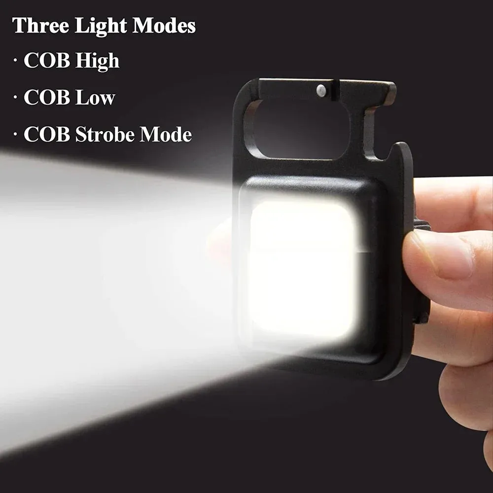 Mini LED Flashlight Magnetic COB Work Light 800 Lumens USB Rechargeable Camping Spotlight