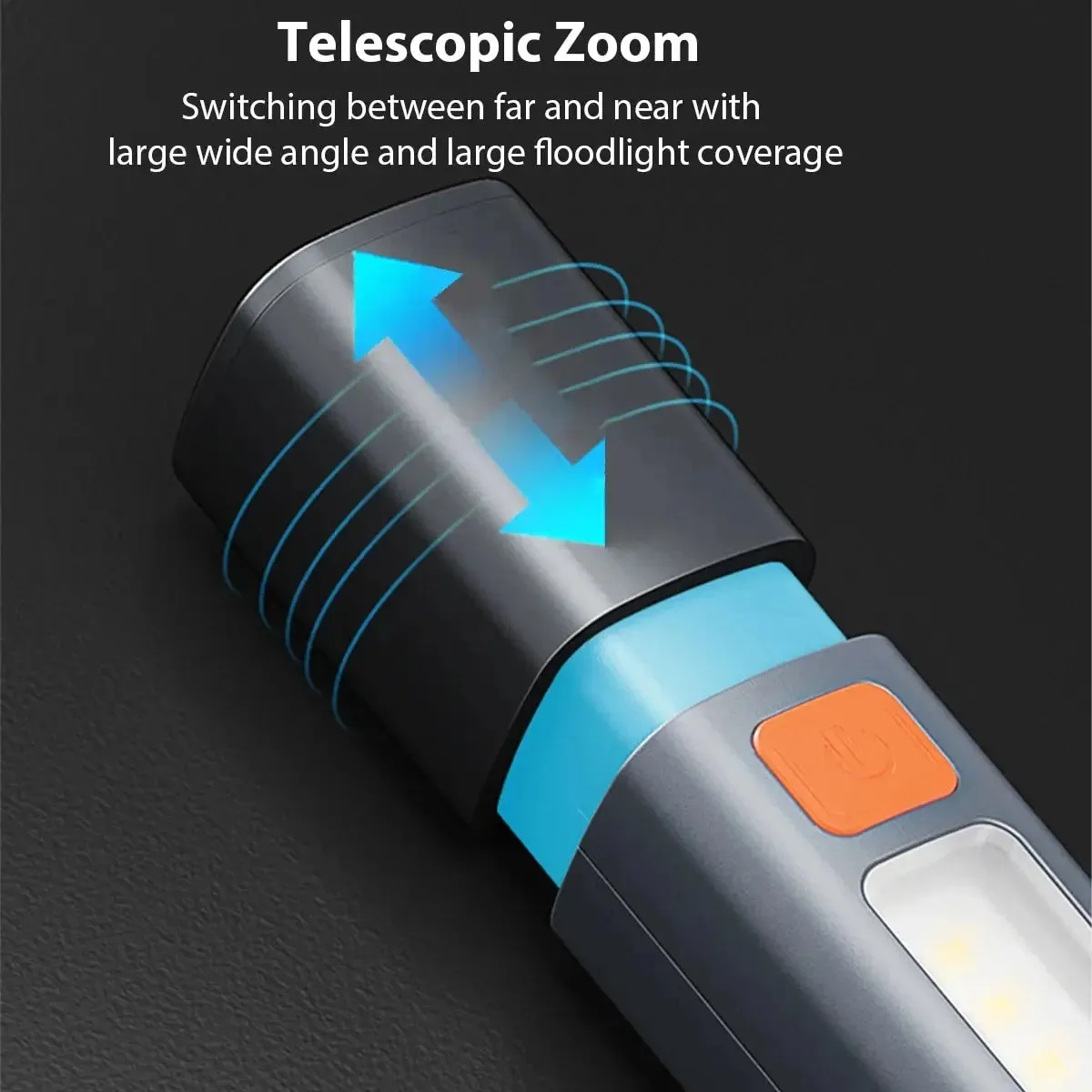 Mini LED Torch Flashlight 1-10pcs, Zoomable, Waterproof, COB Side Lights, for Outdoor Fishing, Hunting, Camping