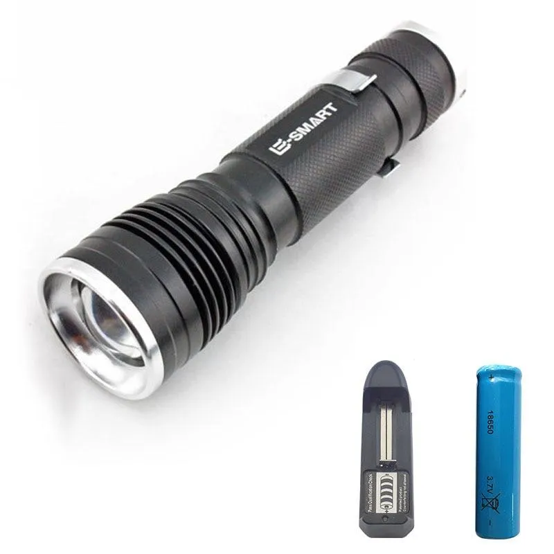 Mini  Q5 Led Flash Light Linternas led flashlight AAA Battery Led Torch  18650 battery   charger Tactical Zoomable Lanterna