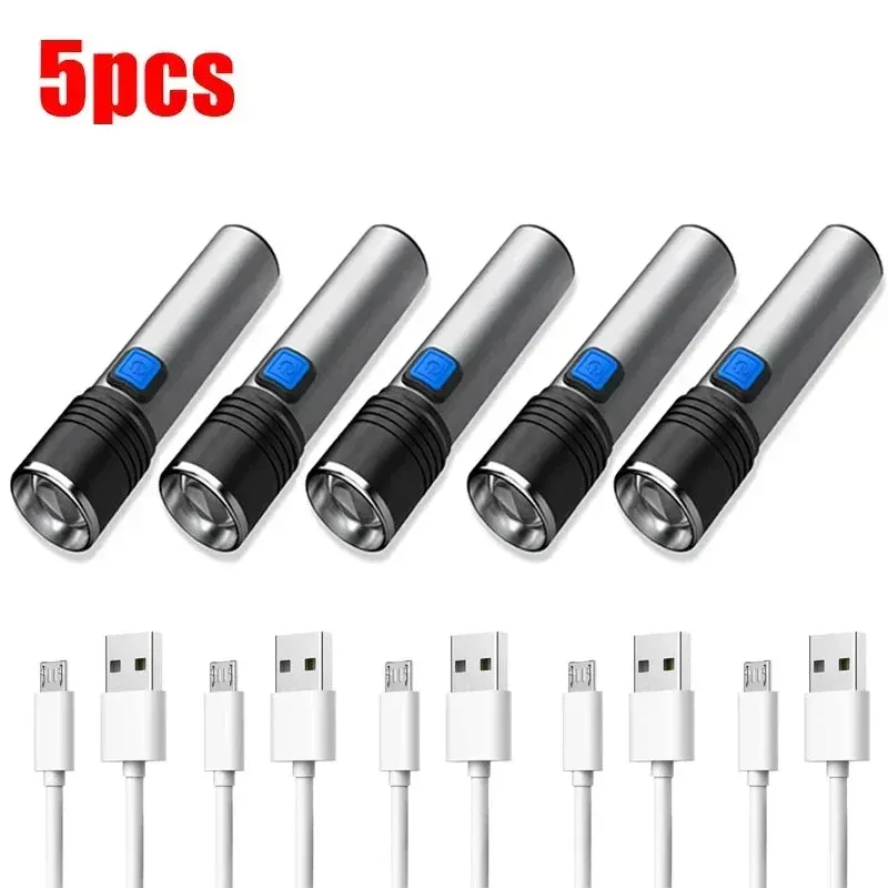Mini UV Flashlight 395nm, Zoomable, USB Rechargeable Ultraviolet Torch for Pet Stain Detection & Resin Curing