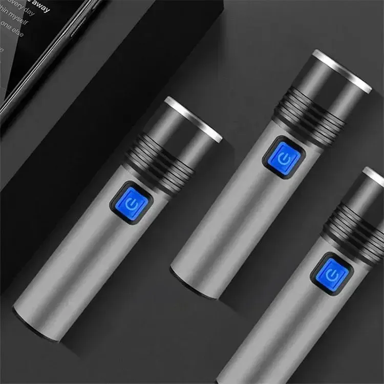 Mini UV Flashlight 395nm, Zoomable, USB Rechargeable Ultraviolet Torch for Pet Stain Detection & Resin Curing