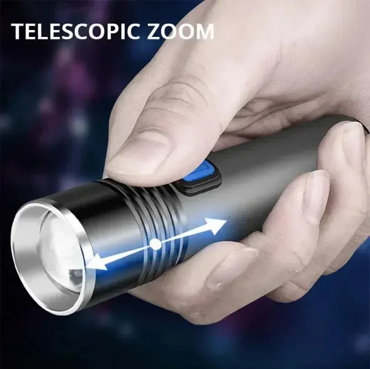 Mini UV Flashlight 395nm, Zoomable, USB Rechargeable Ultraviolet Torch for Pet Stain Detection & Resin Curing