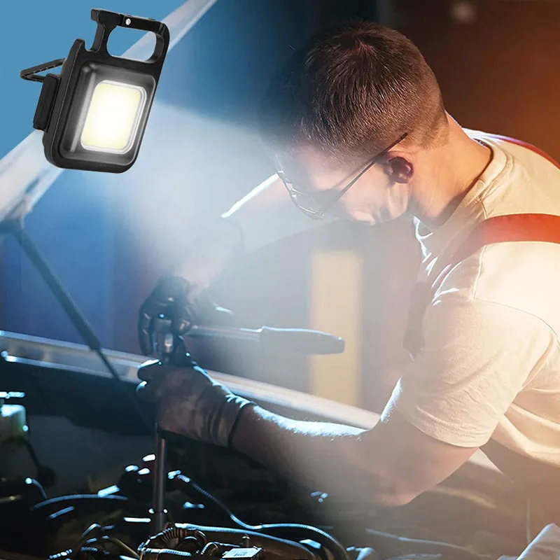 Mini Waterproof Pocket Torch LED Keychain Flashlight USB Charging