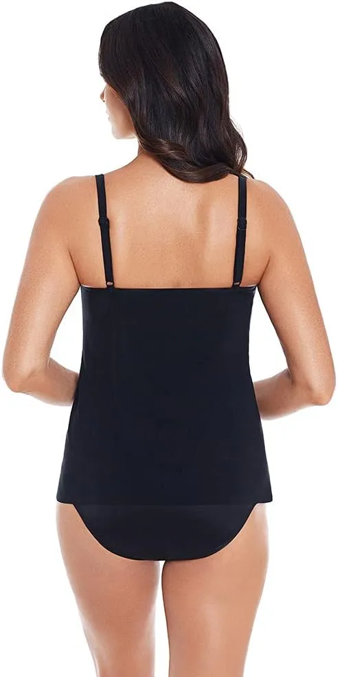 Miraclesuit Women's Swimwear Allura Underwire Foam Cup Adjustable Strap Tankini Bathing Suit TopBathing Suit Top