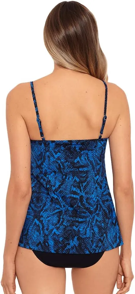 Miraclesuit Women's Swimwear Pyrite Jubilee Soft Cup Adjustable Strap Tankini Bathing Suit Top