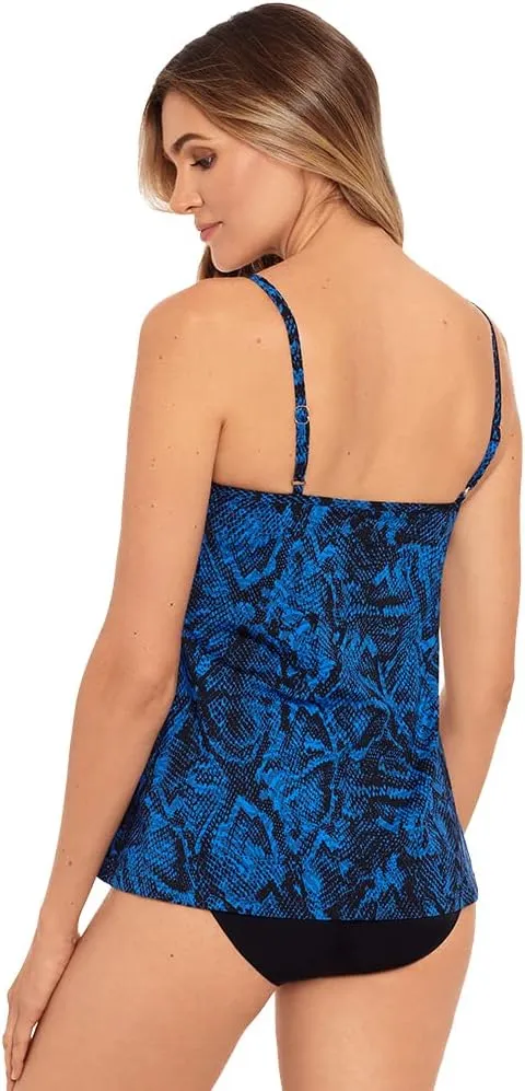 Miraclesuit Women's Swimwear Pyrite Jubilee Soft Cup Adjustable Strap Tankini Bathing Suit Top
