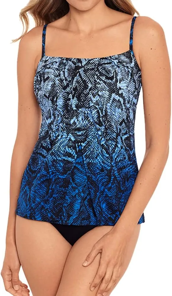 Miraclesuit Women's Swimwear Pyrite Jubilee Soft Cup Adjustable Strap Tankini Bathing Suit Top