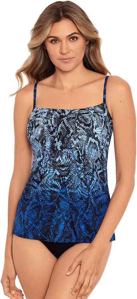 Miraclesuit Women's Swimwear Pyrite Jubilee Soft Cup Adjustable Strap Tankini Bathing Suit Top