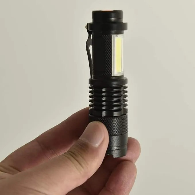 MODOAO COB LED Flashlights,Ultra Bright 4 Modes Mini Handheld Torch,Waterproof Pocket Lights Handheld Flashlight (10 Pack)