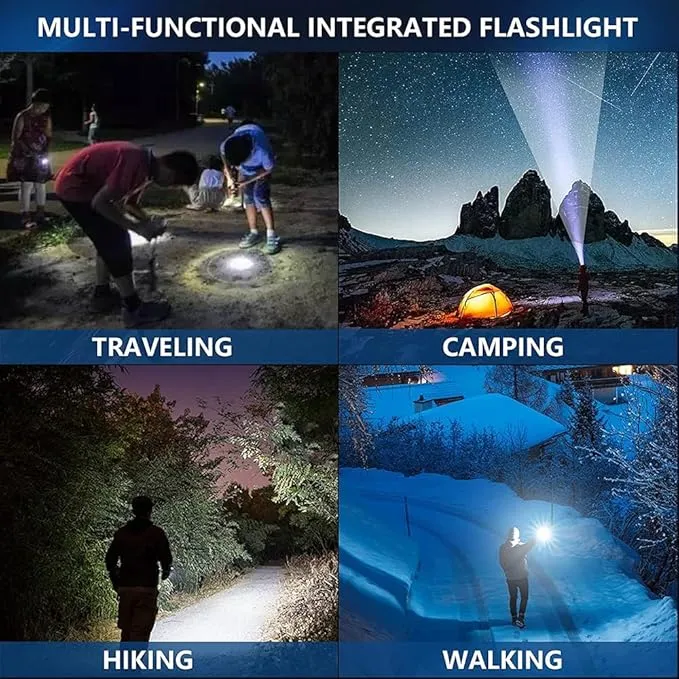 MODOAO LED Flashlights - High Lumens Camping Flashlights with COB Sidelight, Zoomable Beam - Powerful and Bright for Outdoor Use (3 Pack)