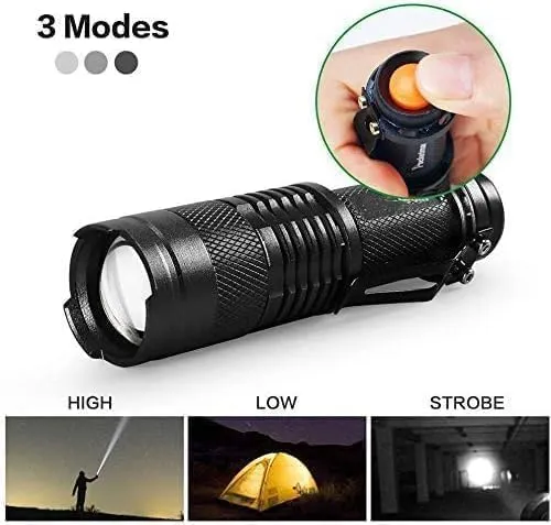 MODOAO Red Light Flashlight, 3 Modes Red Led Flashlight, Focus Zoomable,Use in Night Observation and Outdoor Activities for Camping, Hiking, Night Vision (10)