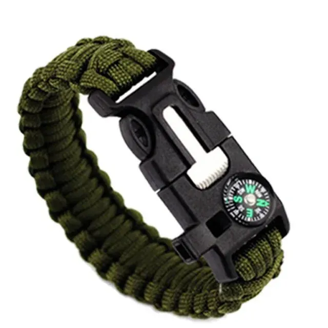 Multi-functional Paracord bracelet Braided  Survival Bracelet Outdoor Scraper Whistle buckle tools 550Ibs paracord for Outdoor