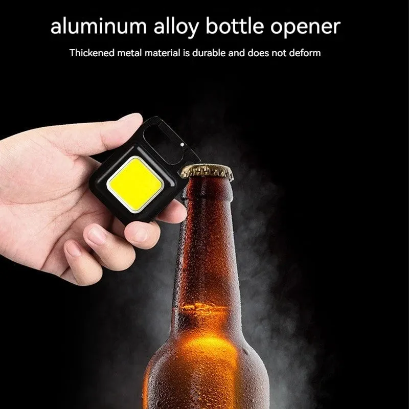 Multifunctional COB Keychain Flashlight