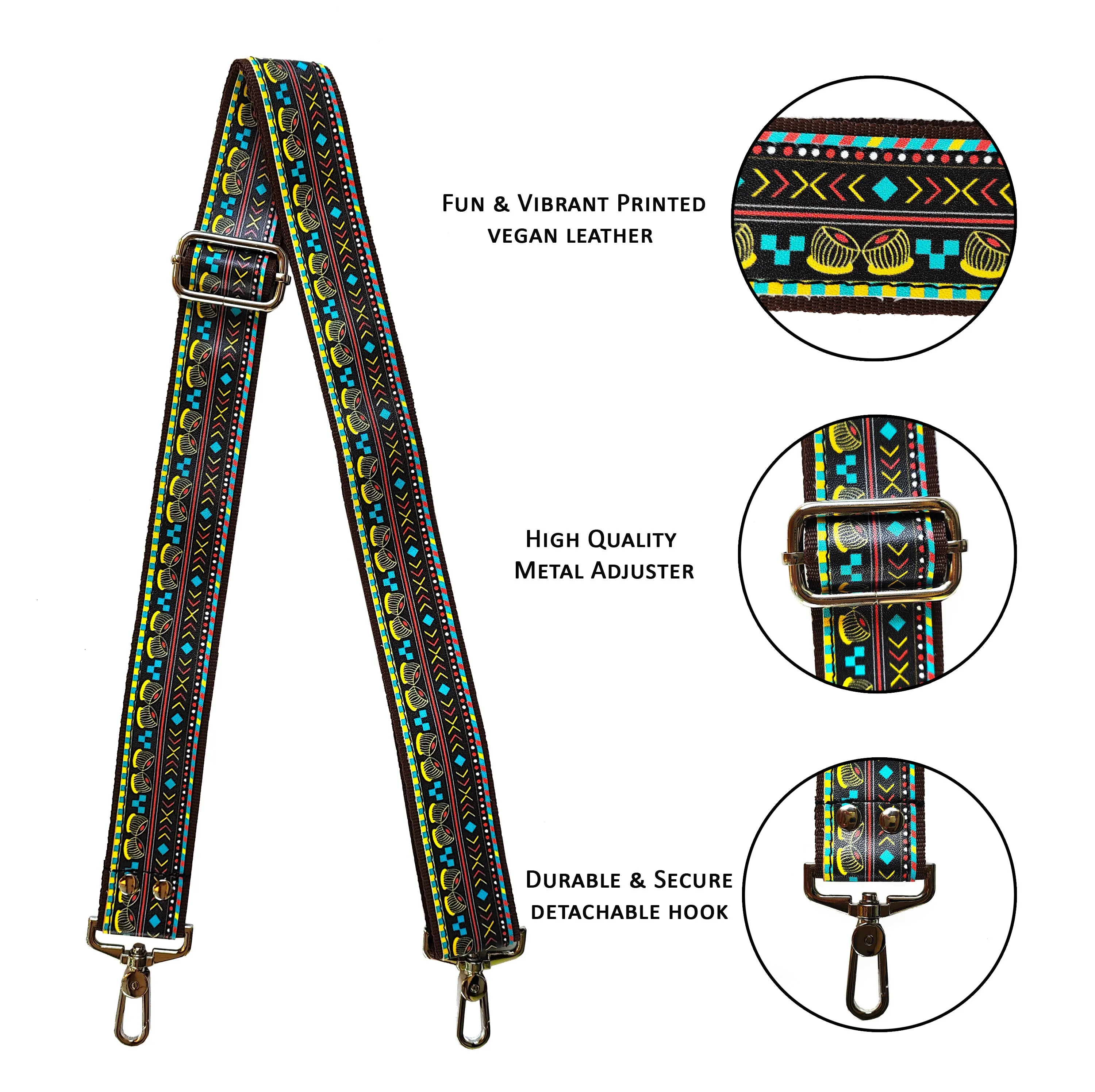 Music Border Multicolour Adjustable Replacement Sling Strap