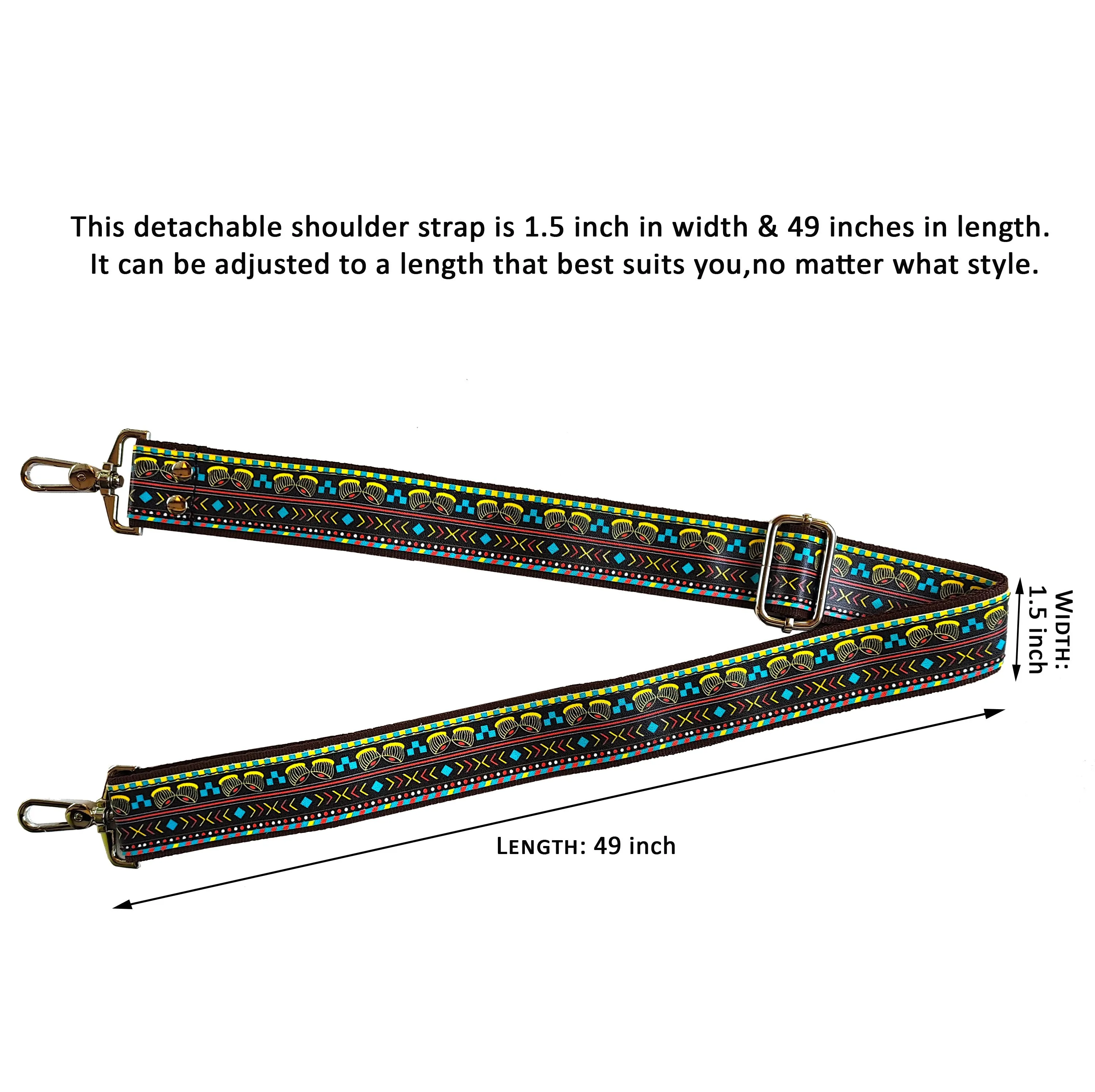 Music Border Multicolour Adjustable Replacement Sling Strap