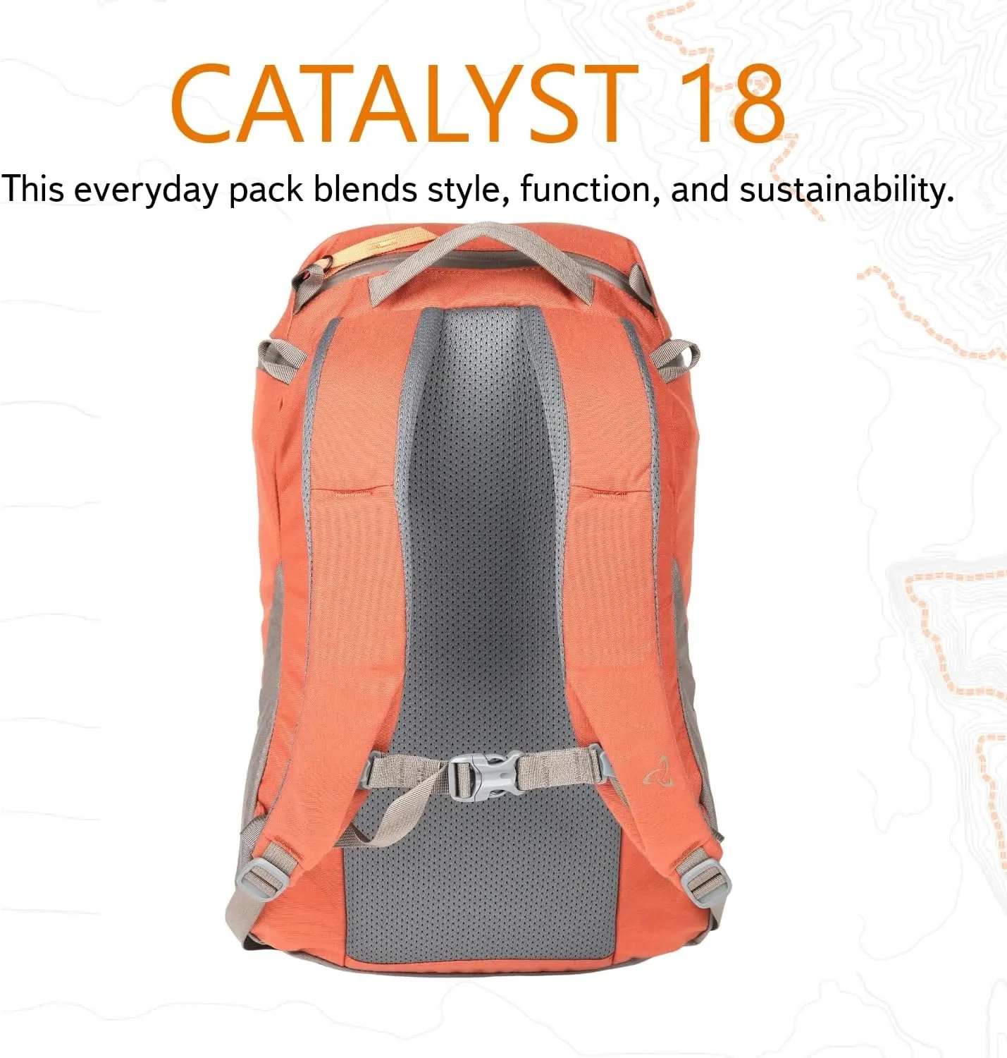 Mystery Ranch Catalyst 18L Travel Backpack with Tech Pocket for Everyday Carry and Adventures - Paprika
