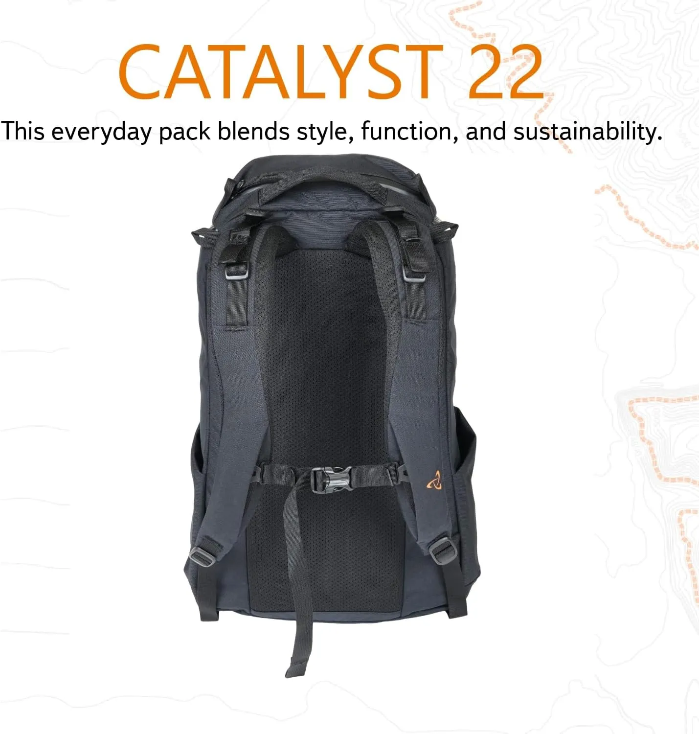 Mystery Ranch Catalyst 22L Travel Backpack with Tech Pocket for Everyday Carry and Adventures - Black