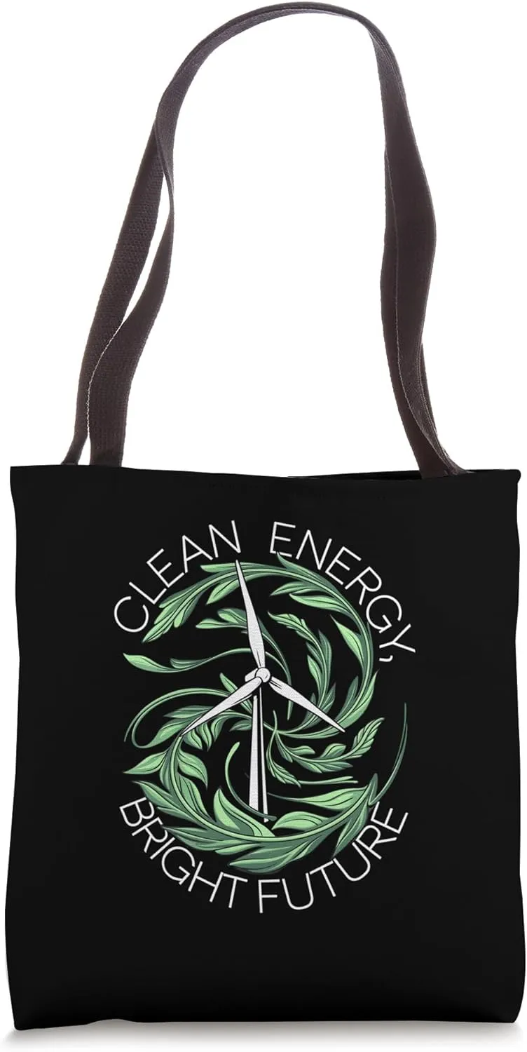 Nature Lover Earth Day Clean Energy Windmill Tote Bag