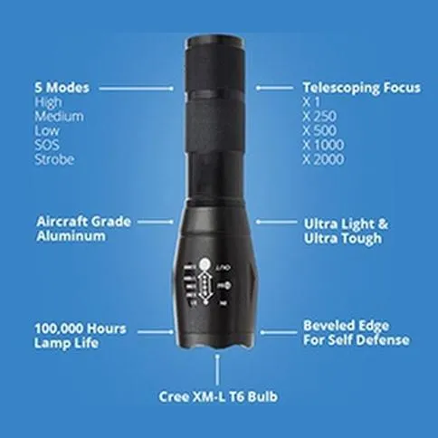 Navy Seal Torch 2000 Tactical Flashlights