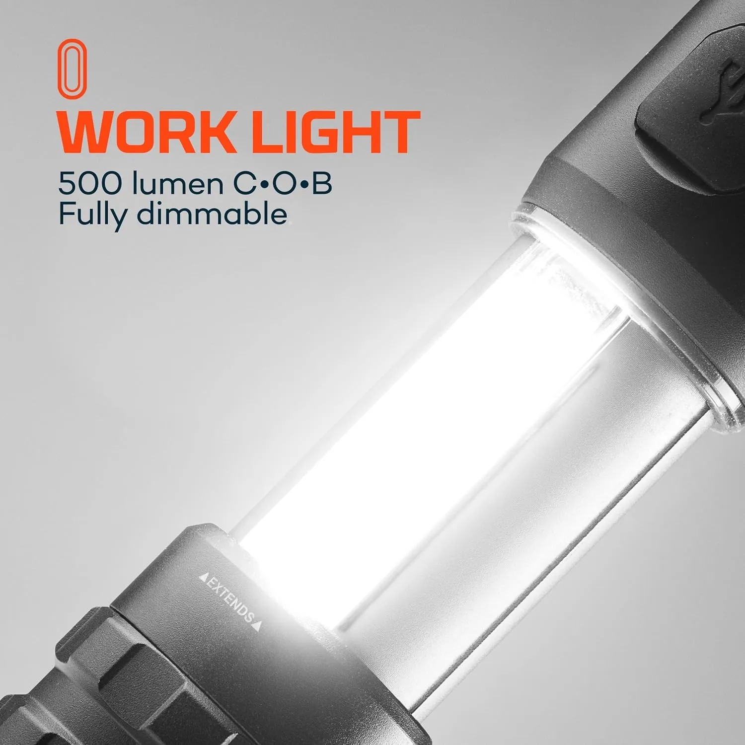 NEBO SLYDE KING 2K Flashlight | 2000 Lumens, 7 Light Modes, Rechargeable COB Work Light & LED Flashlight, Magnetic Base, Waterproof, Great for Camping & Hunting, Includes USB-C Charging Cable
