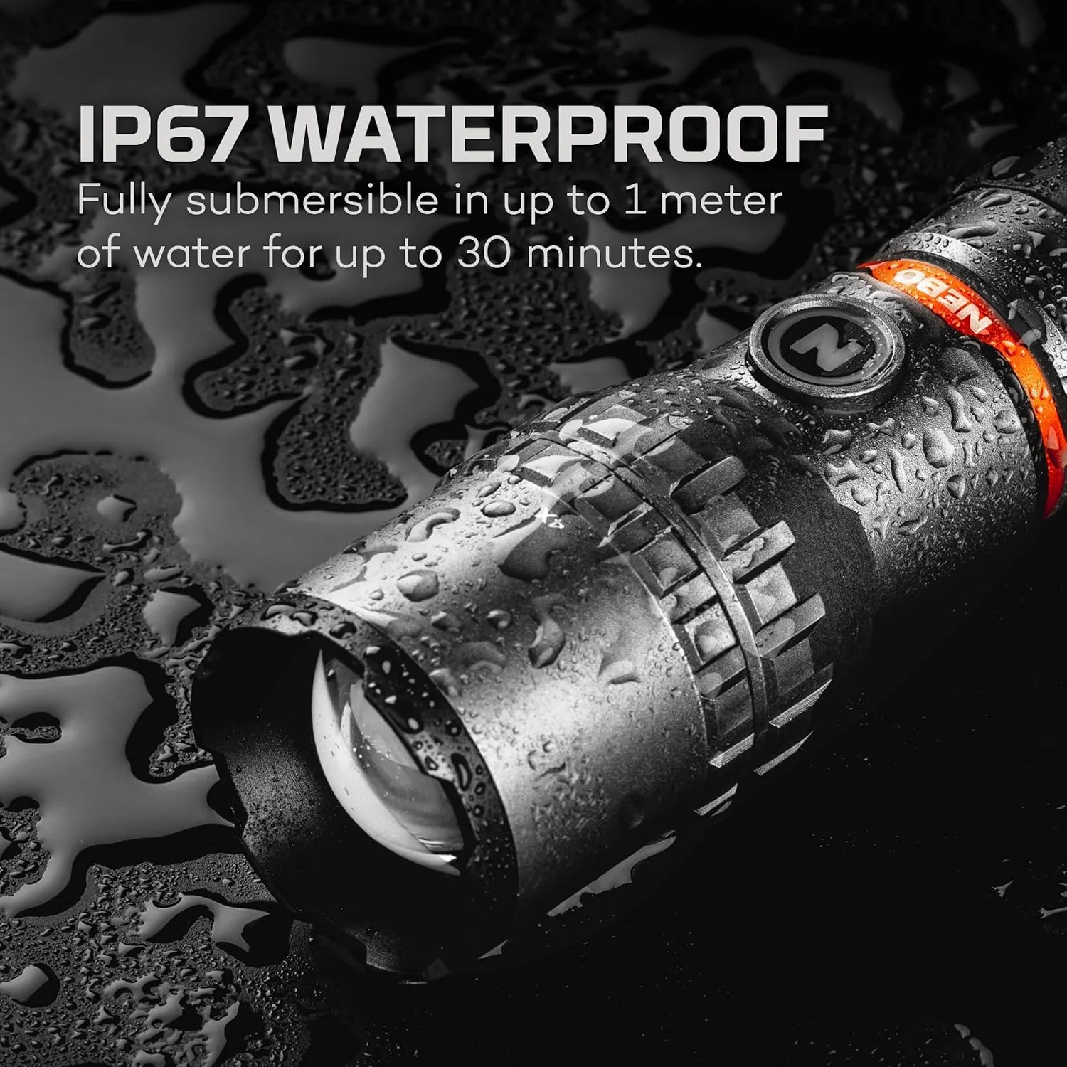 NEBO SLYDE King 2K Flashlight | 2000 Lumens, 7 Light Modes, Rechargeable COB Work Light & LED Flashlight, Magnetic Base, Waterproof, Great for Camping & Hunting, Includes USB-C Charging Cable