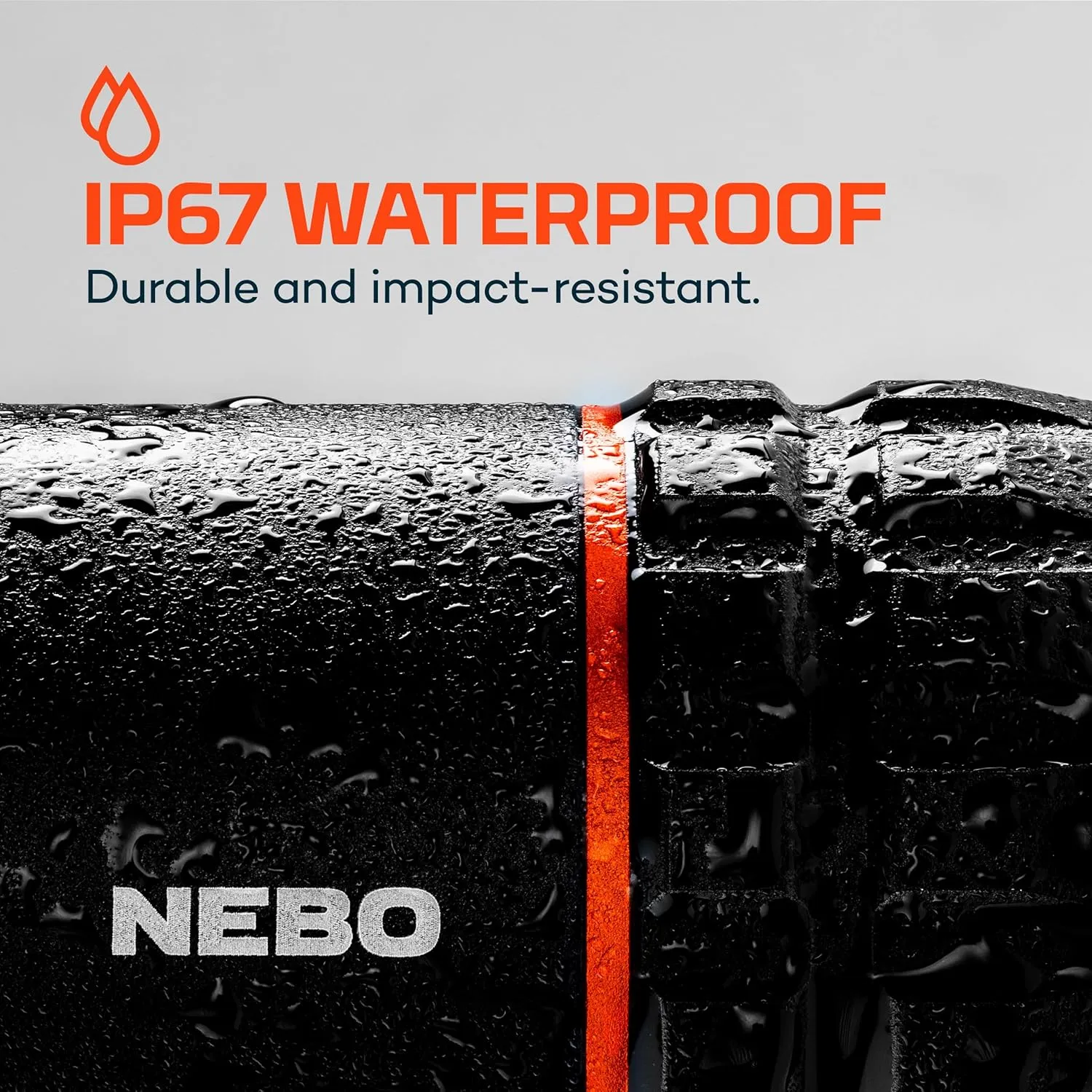 NEBO SLYDE KING 2K Flashlight | 2000 Lumens, 7 Light Modes, Rechargeable COB Work Light & LED Flashlight, Magnetic Base, Waterproof, Great for Camping & Hunting, Includes USB-C Charging Cable