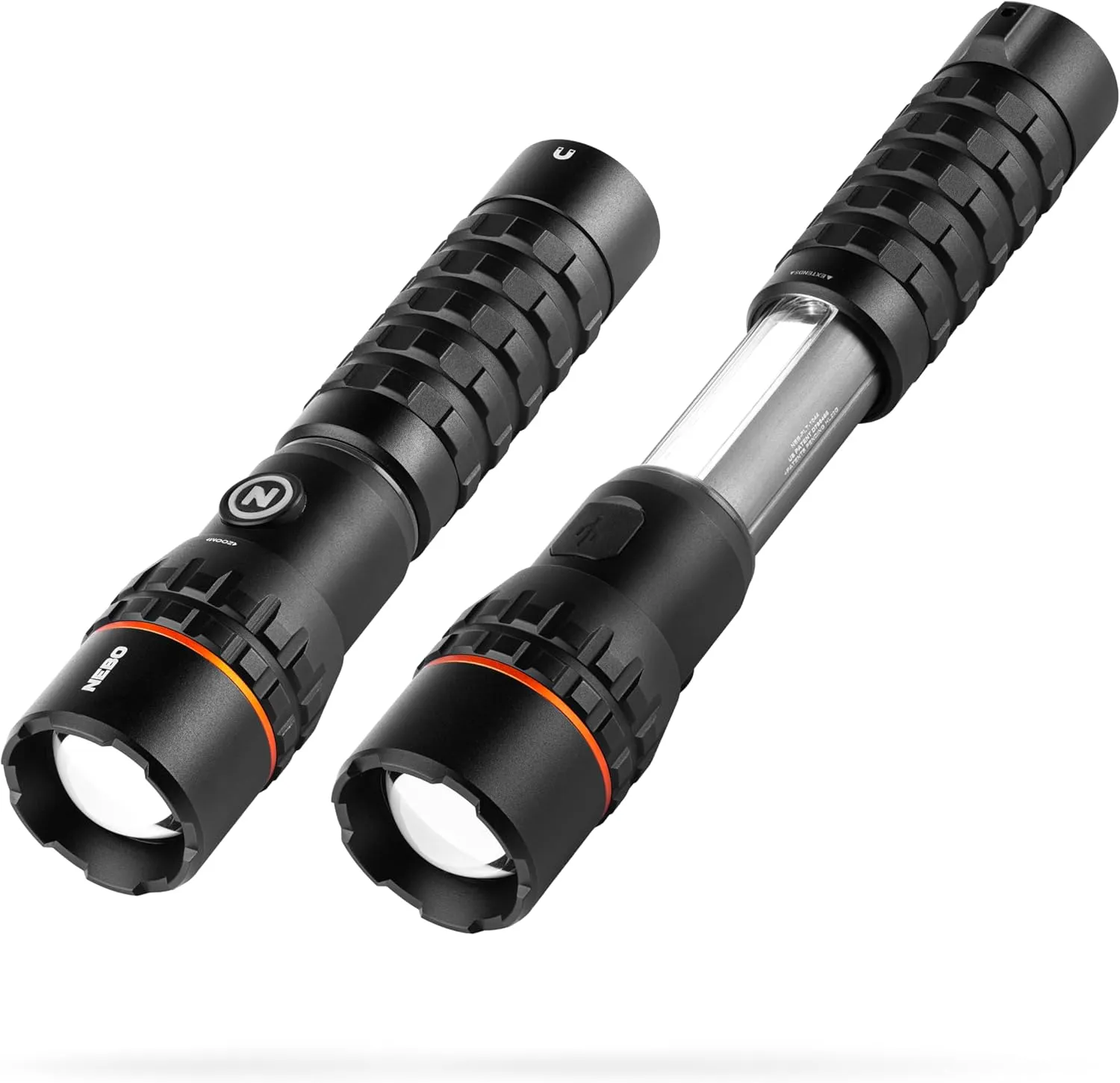 NEBO SLYDE KING 2K Flashlight | 2000 Lumens, 7 Light Modes, Rechargeable COB Work Light & LED Flashlight, Magnetic Base, Waterproof, Great for Camping & Hunting, Includes USB-C Charging Cable