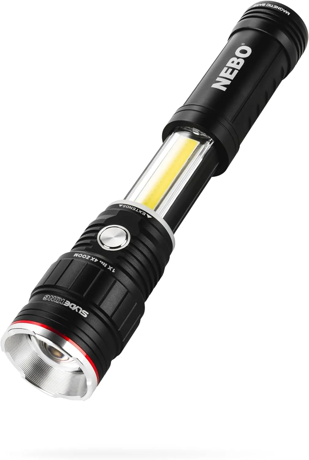 NEBO SLYDE KING Flashlight | High Lumens, Rechargeable COB Work Light & LED Flashlight, Waterproof, Magnetic Base, Great for Camping & Hunting, Includes Charging Cable