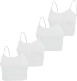 NEWITIN 4 Pack Spaghetti Strap Camisole Top Adjustable Strap Tank Top for Women Girls