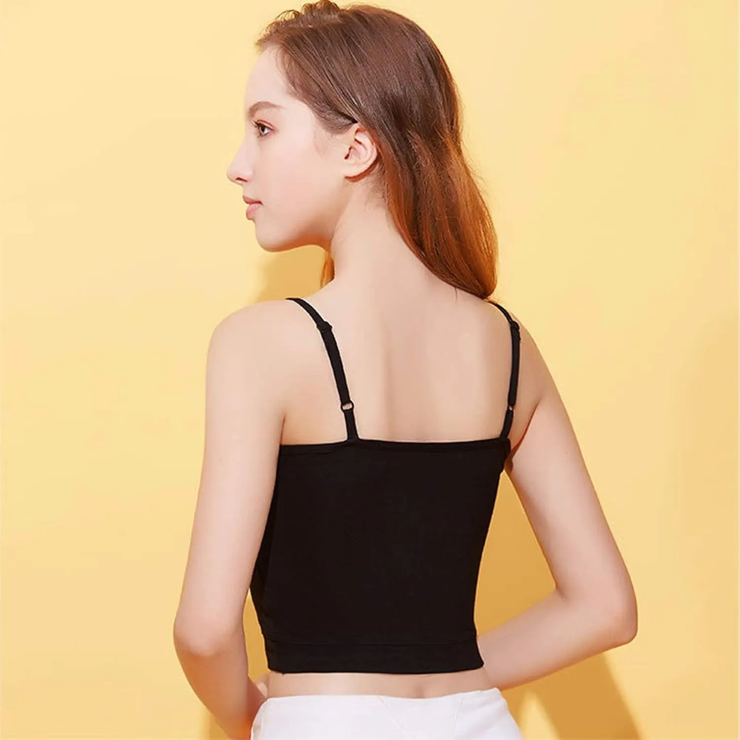 NEWITIN 4 Pack Spaghetti Strap Camisole Top Adjustable Strap Tank Top for Women Girls