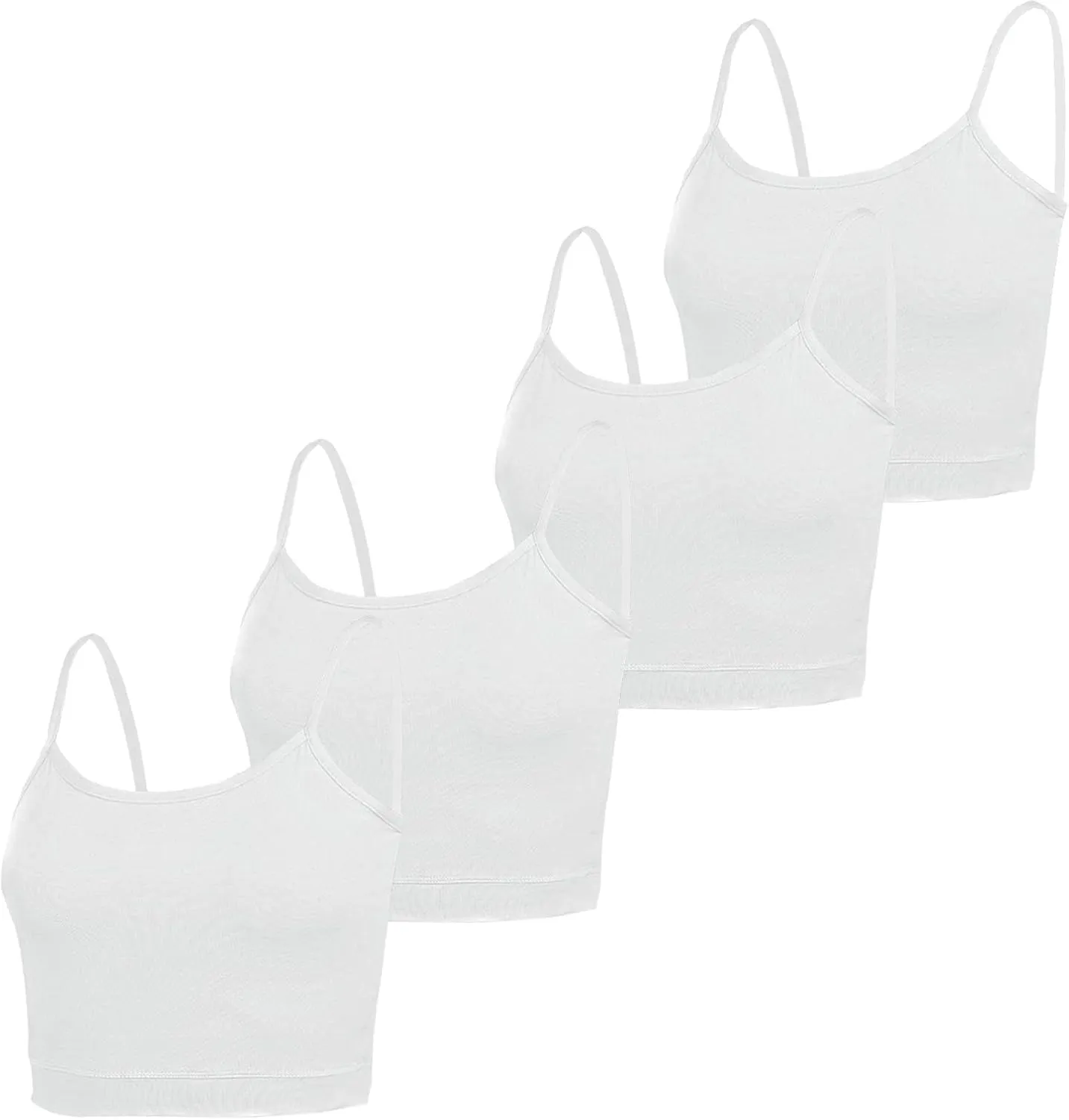 NEWITIN 4 Pack Spaghetti Strap Camisole Top Adjustable Strap Tank Top for Women Girls