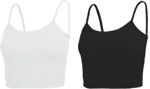 NEWITIN 4 Pack Spaghetti Strap Camisole Top Adjustable Strap Tank Top for Women Girls