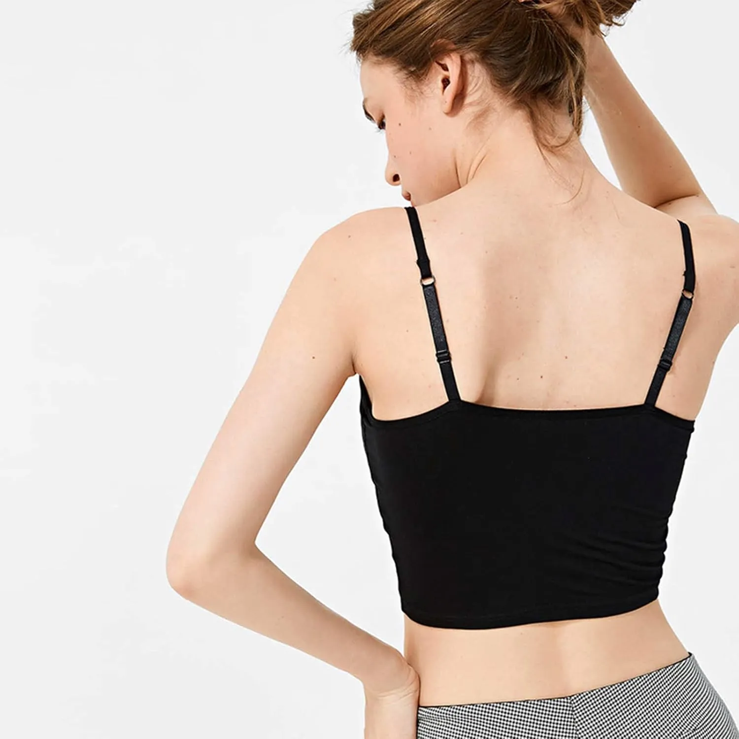 NEWITIN 4 Pack Spaghetti Strap Camisole Top Adjustable Strap Tank Top for Women Girls
