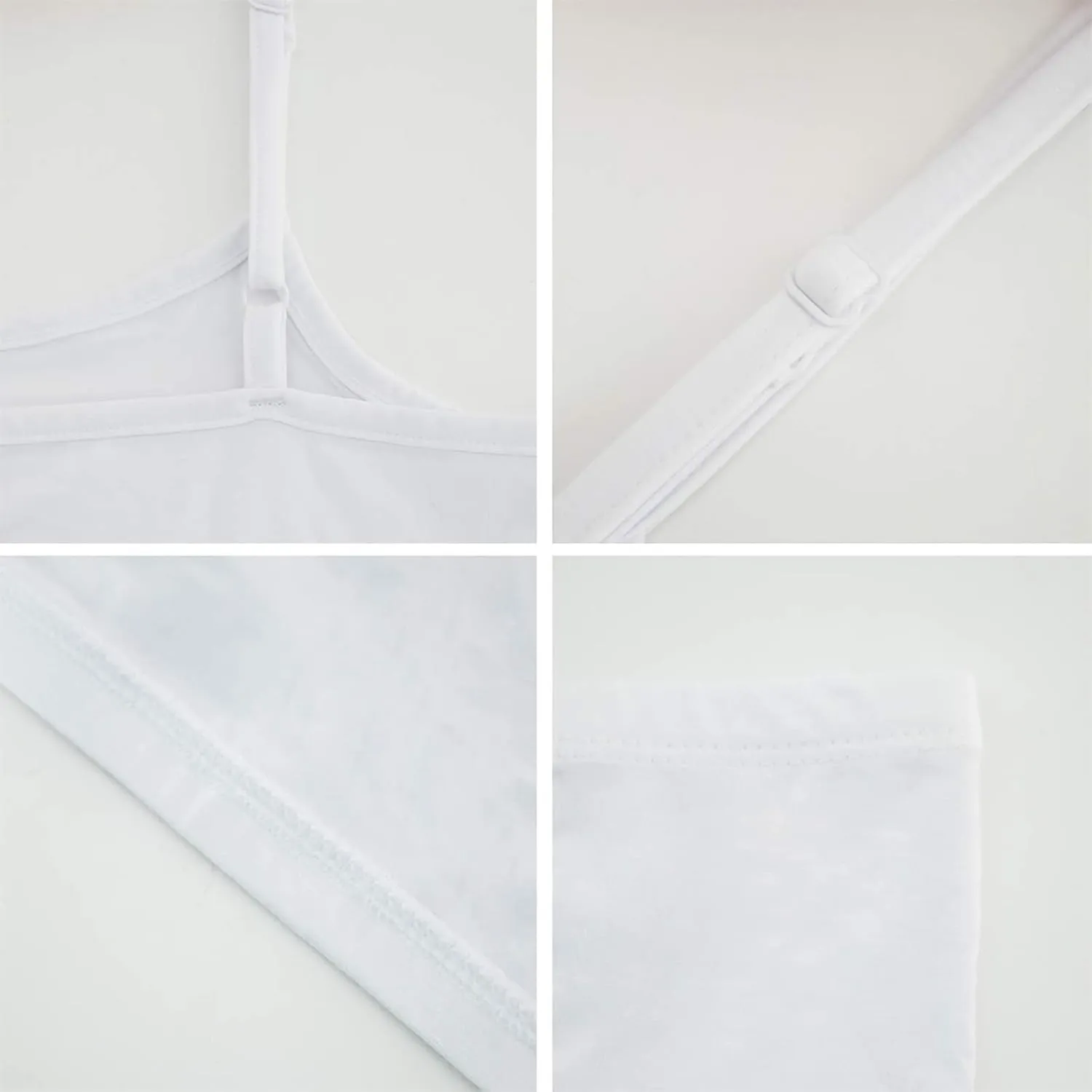 NEWITIN 4 Pack Spaghetti Strap Camisole Top Adjustable Strap Tank Top for Women Girls
