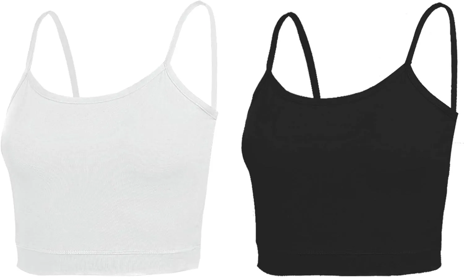 NEWITIN 4 Pack Spaghetti Strap Camisole Top Adjustable Strap Tank Top for Women Girls
