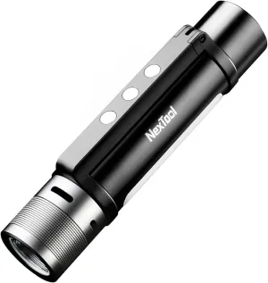 NexTool Rechargeable LED Flashlight, Waterproof, Zoomable, Magnetic, USB Charging, 1000 Lumens, 360 Rotation, 240m Irradiation Distance