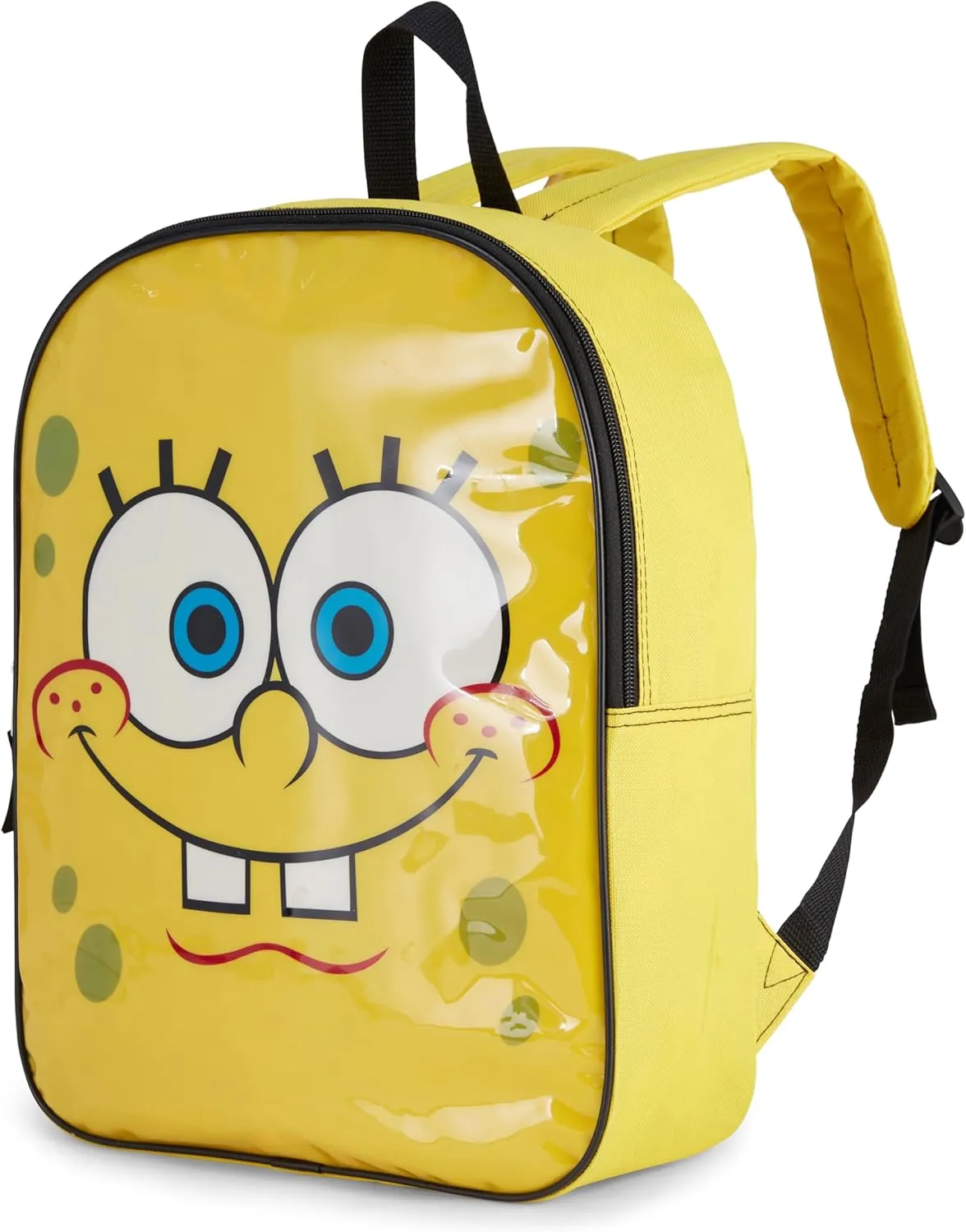 Nickelodeon SpongeBob Backpack for Kids 15” | Cute SpongeBob SquarePants Bookbag for Boys and Girls | Padded Straps & Large Zip Compartment | SpongeBob Back to School Supplies