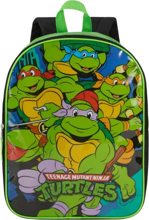 Nickelodeon Teenage Mutant Ninja Turtles Backpack for Kids 15” | Cool TMNT Bookbag for Boys | Padded Straps & Large Zip Compartment | TMNT Back to School Supplies