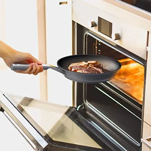 Ninja C30026C, Foodi NeverStick Premium 10.25-Inch Fry Pan, Slate Gray (Canadian Version)