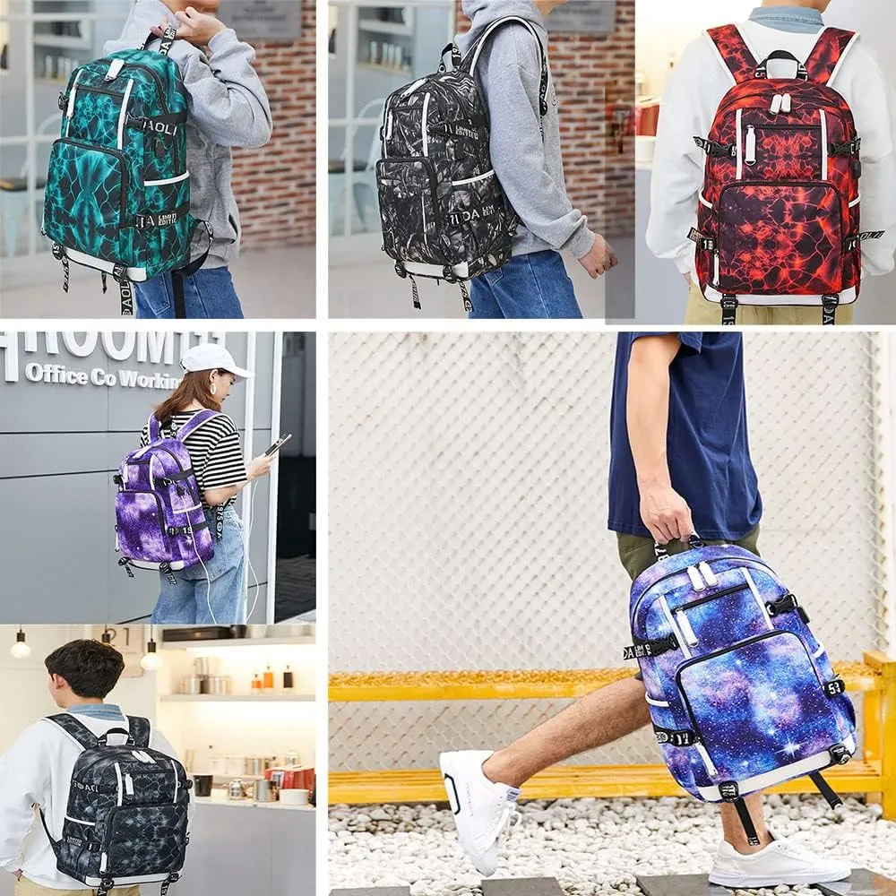 No. 30 Basketball Player Multifunctional Backpacks Sports Fan Bookbag Travel Student Backpack (Q2)