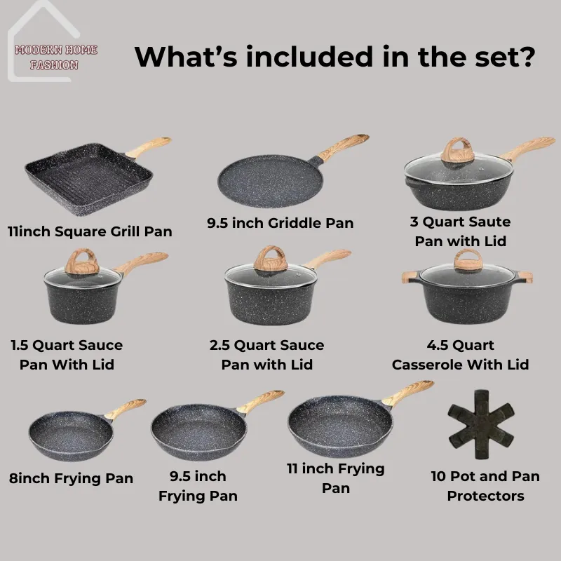 Nonstick 23pcs Cookware Set