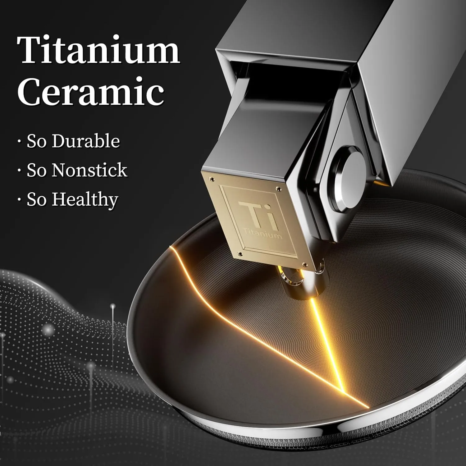 Nonstick Ceramic Frying Pan Set,8inch&9.5inch&11inch Stainless Steel Frying Pan Skillet W/Glass Lid,Titanium Ceramic Omelet Pans,Kitchen Cooking Pan Set, Compatible W/All Cooktops