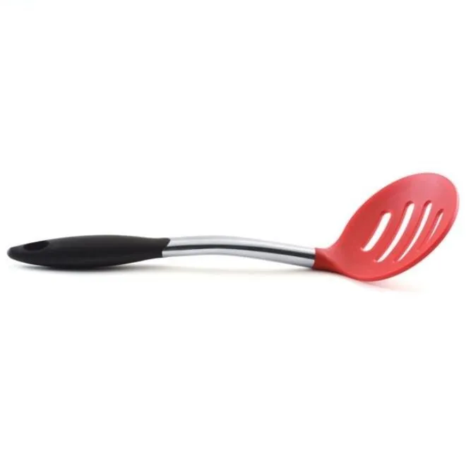Norpro Heavy Duty Grip-EZ Stainless Steel Silicone Skimmer Strainer Spoon