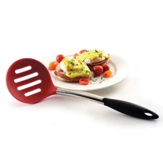Norpro Heavy Duty Grip-EZ Stainless Steel Silicone Skimmer Strainer Spoon