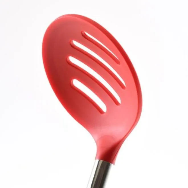 Norpro Heavy Duty Grip-EZ Stainless Steel Silicone Skimmer Strainer Spoon