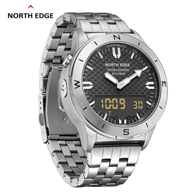 North Edge Snow Leopard Outdoor Watch for Men – Altimeter, Barometer & Compass