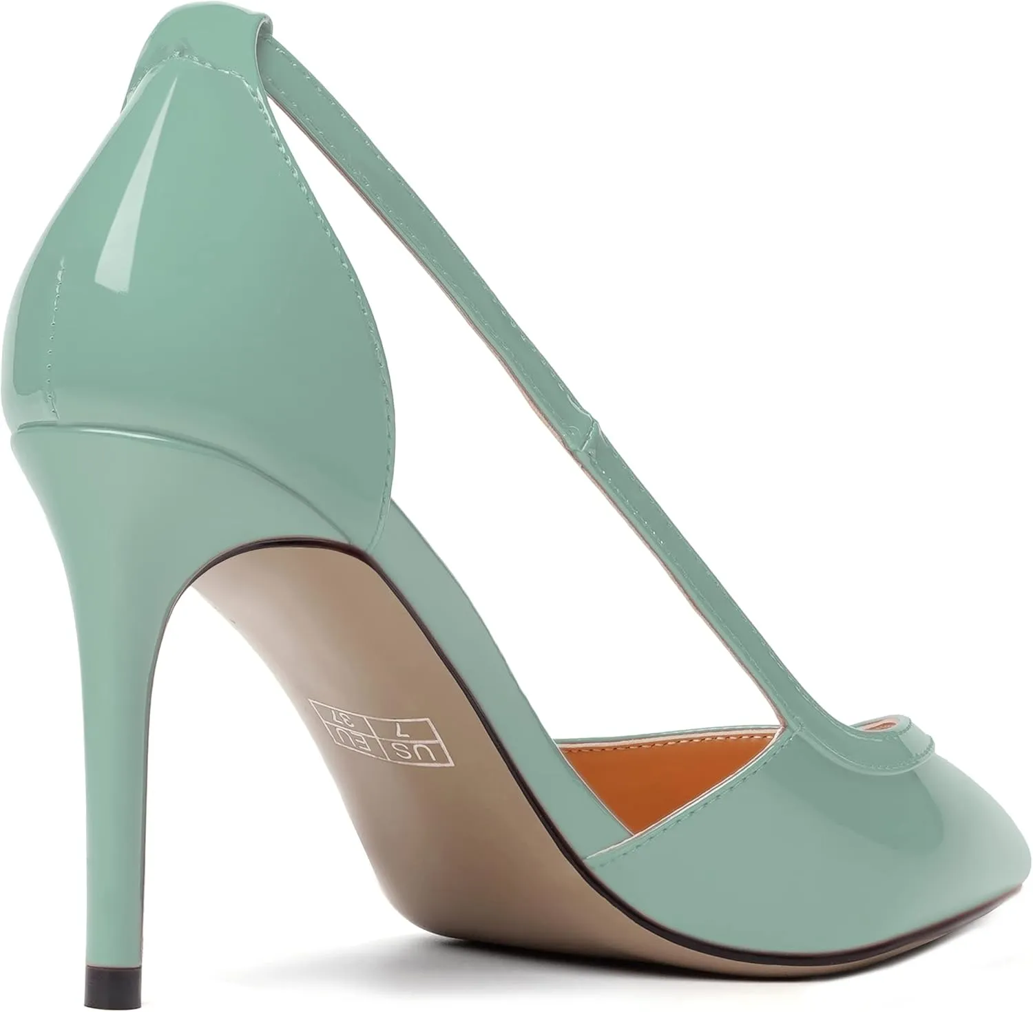 NUMALEO Womens Business Pointed Toe Patent Buckle Casual Adjustable Strap Stiletto High Heel Pumps Shoes 3.3 Inch
