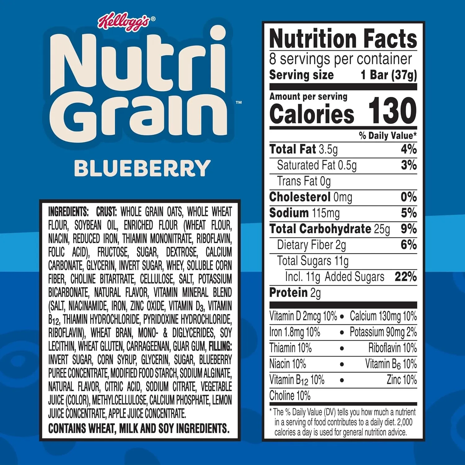 Nutri-Grain Soft Baked Breakfast Bars, Kids Snacks, Whole Grain, Variety Pack (4 Boxes, 32 Count)