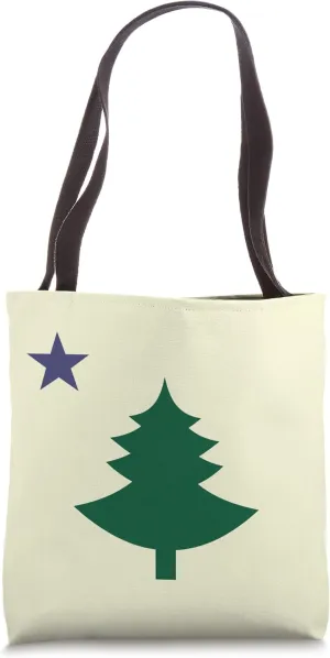 Old Maine State Flag 1901 Pine Tree Tote Bag