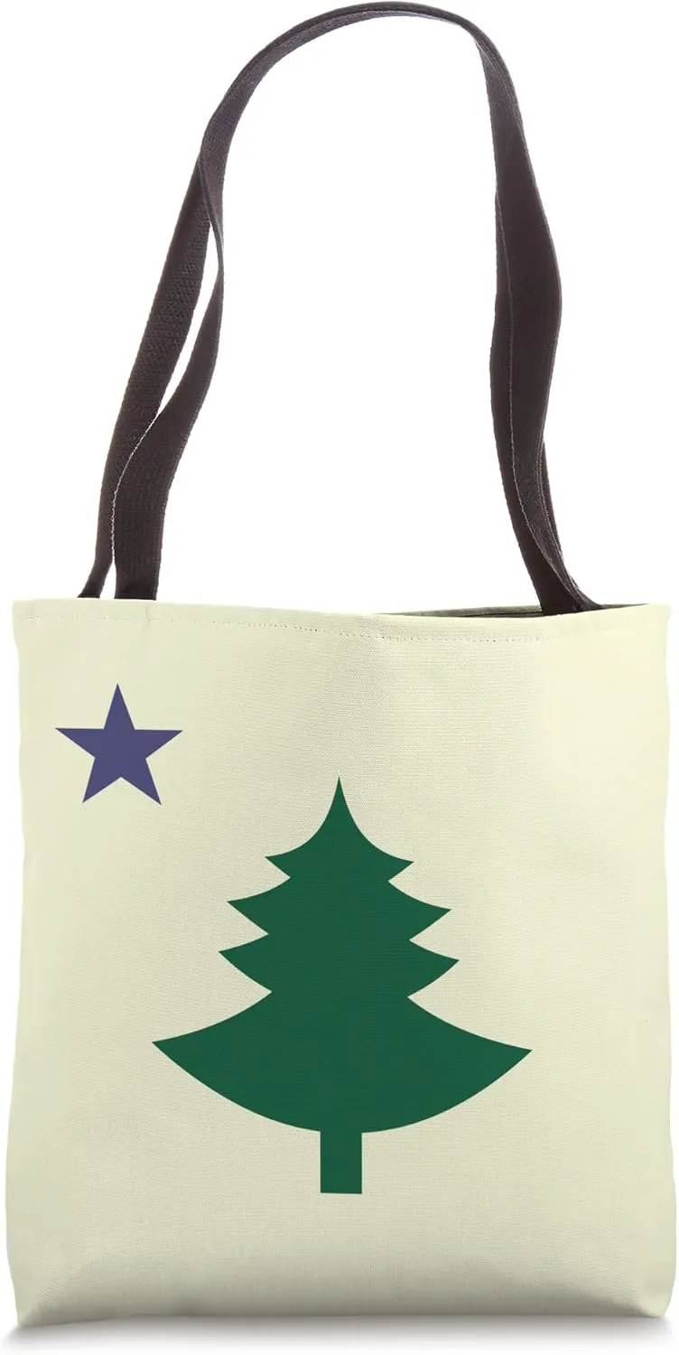 Old Maine State Flag 1901 Pine Tree Tote Bag